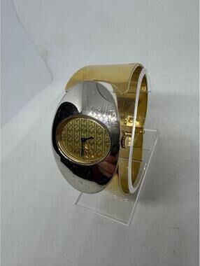 Vintage Marcel Boucher New York Paris Modernist Cuff Bracelet Watch New Battery